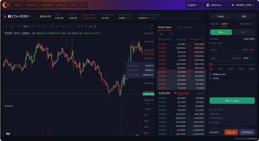 HalfMoon Trading Interface